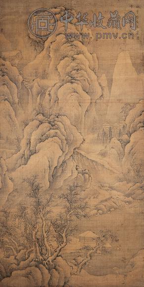 刘珏 寒严积雪图 立轴 水墨绢本