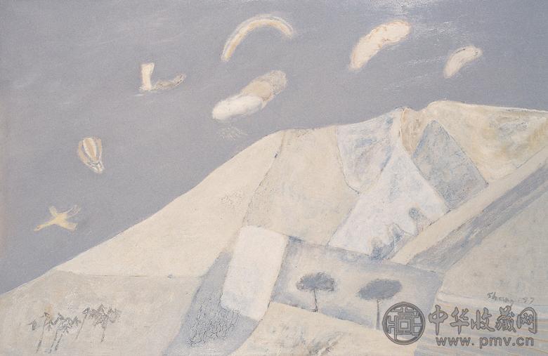 尚扬 1997年作 有阳光的大风景之三 布面油画