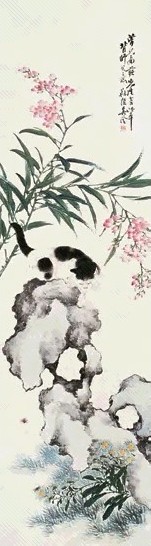 吴淦 狸奴图 轴