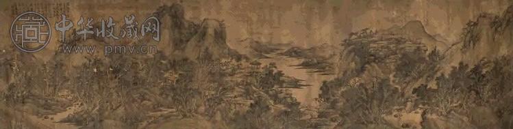 清 万鼎 溪山晴霭 横幅