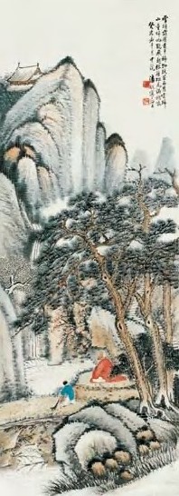 潘钦 无量寿佛 立轴 设色纸本