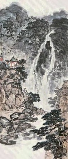 任真汉 1970年作 鼎湖山飞水潭