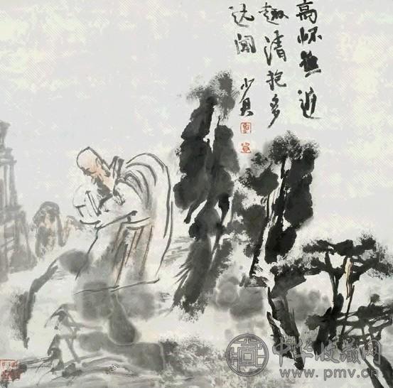 申少君 高怀清抱 镜心 设色纸本