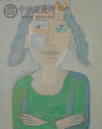 陈淑霞 1995年 小蓼 布面 油画