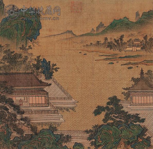 李嵩(传) 阿房宫图 册页 设色绢本