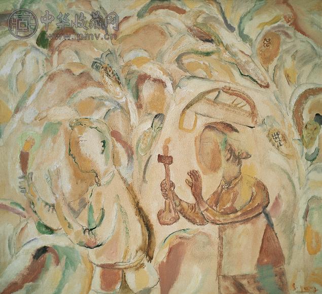 尚扬 烛光 布面 油彩