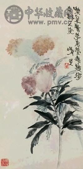 清道人 花卉 镜心 设色