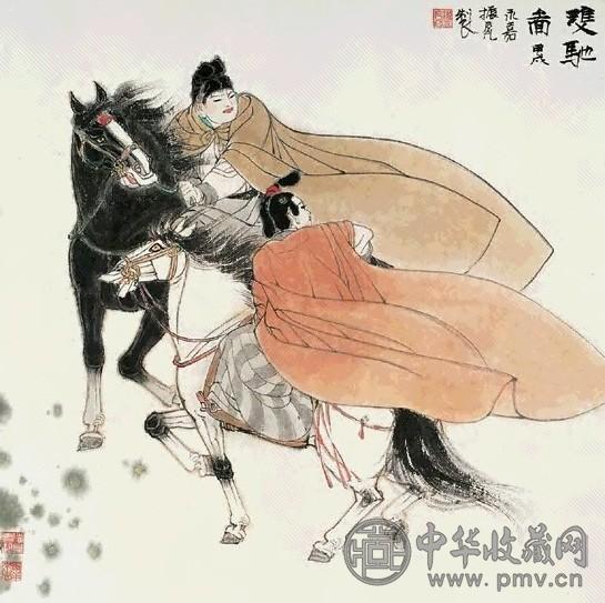 谢振瓯 双弛图 镜心 设色纸本