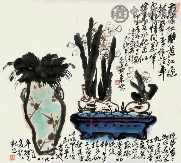 龚继先 花卉 镜心 设色