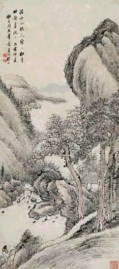 顾若波 山水 立轴 设色纸本