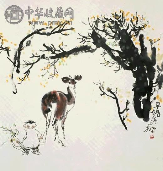 李延声 1990年作 早春图 立轴 设色纸本