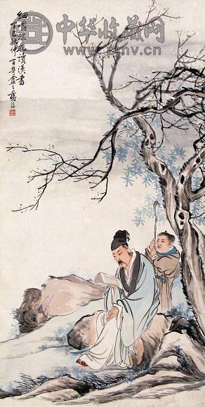 蒋洽 丁巳(1917年)作 人物 立轴 设色纸本