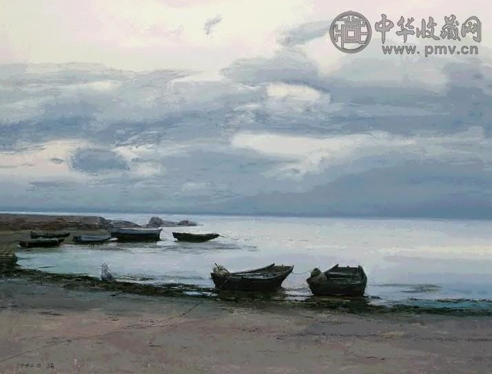 高泉 1992年 海 布面油画