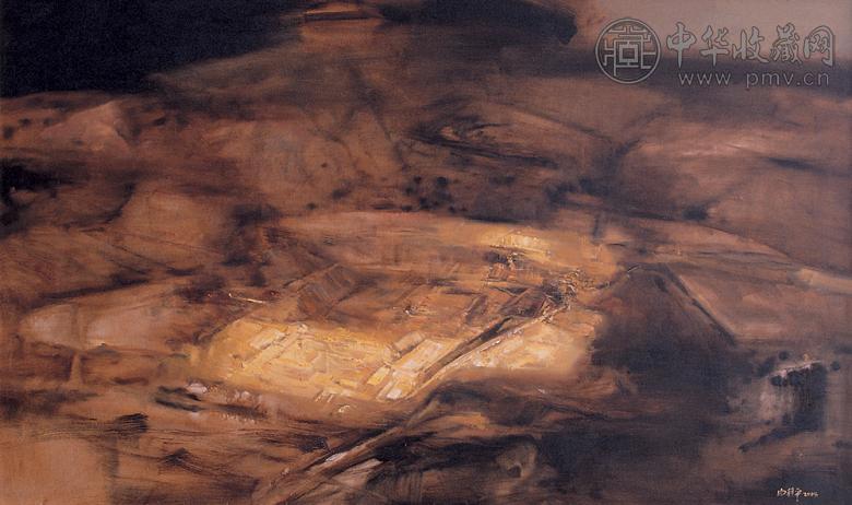 白羽平 2004年作 高原风景 布面油画