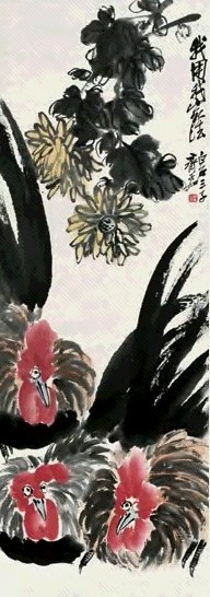 齐子如 大吉图 立轴 设色纸本