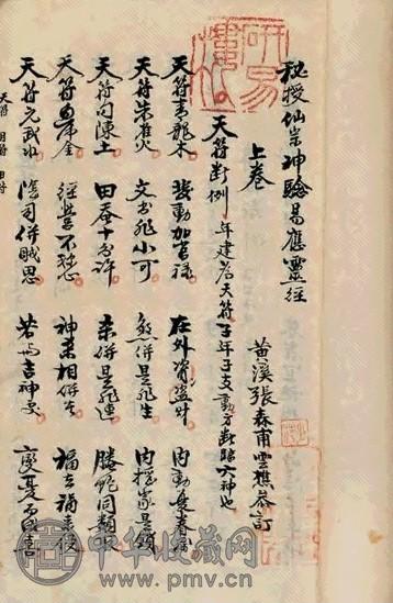 清 清张森甫撰 秘授仙宗神验易应灵经