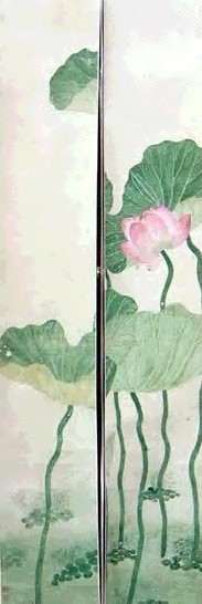 朱峤 通景荷花 立轴 设色纸本