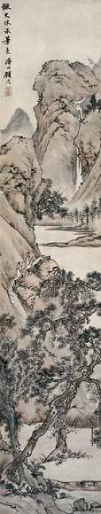 顾若波 山水 立轴 设色纸本