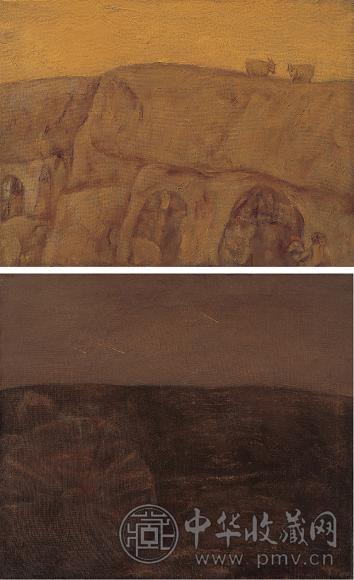 尚扬 1983/1989年 咩咩 高原 布面 油画