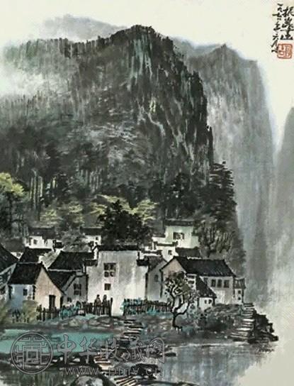 胡玉昆 山水 镜心 设色