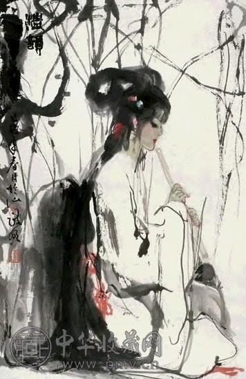 陈政明 清韵 镜心 设色纸本