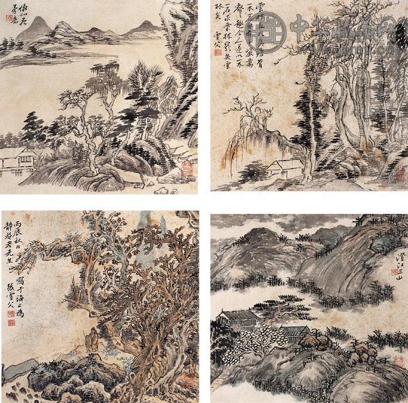 张雪父 山水 立轴 水墨纸本