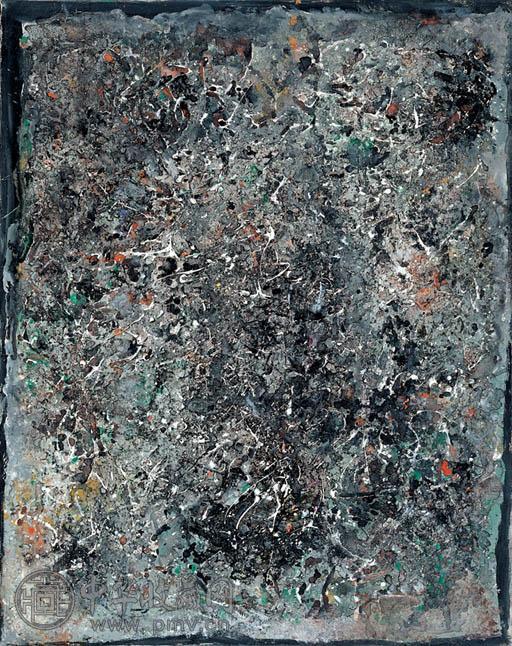 陈荫罴 约1970年代作 飞墨 油画 画布