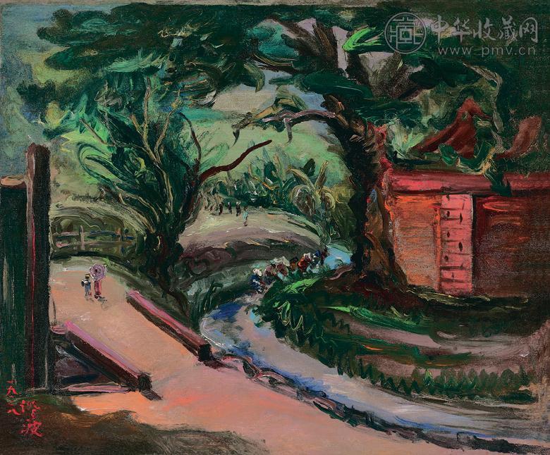 陈澄波 1938年作 嘉义公园一景 油彩 画布