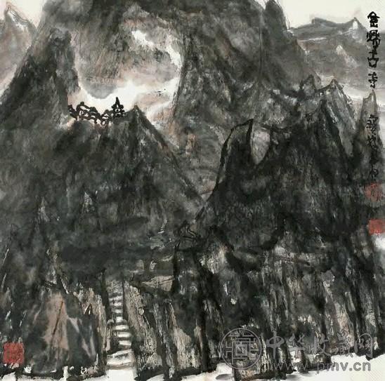 李宝林 山水 镜心 设色纸本