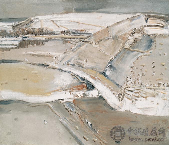 白羽平 2002年作 风景 布上 油彩