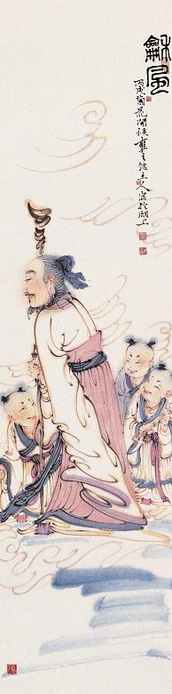 何士扬 和风 镜心 设色纸本