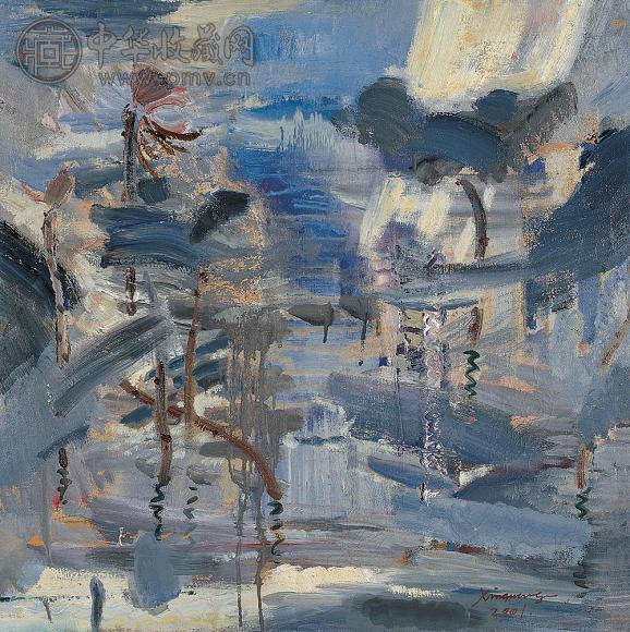 贾新光 2001年作 荷塘之三 布面 油彩