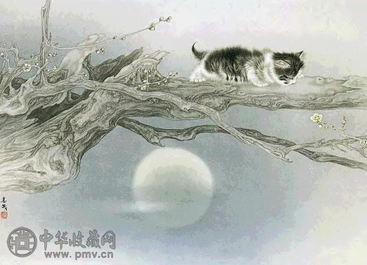 近现代 米春茂 月光曲 镜心
