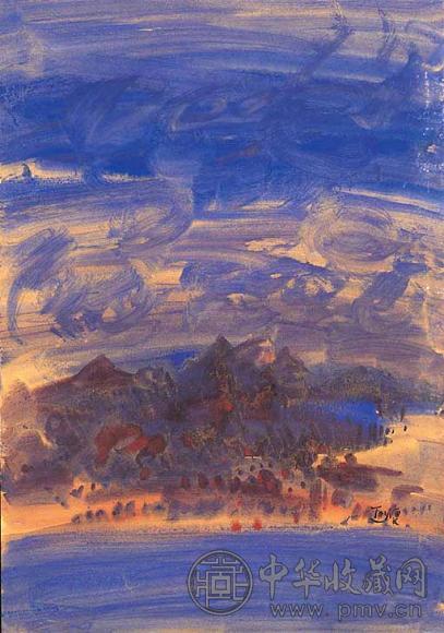唐海文 1966年作 风景 水彩 纸本