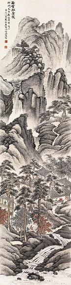 唐肯 1931作 西堂献寿图 镜心 设色纸本