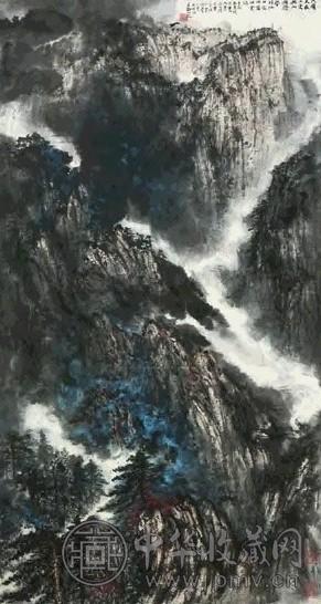 吴静山 山水 立轴 纸本