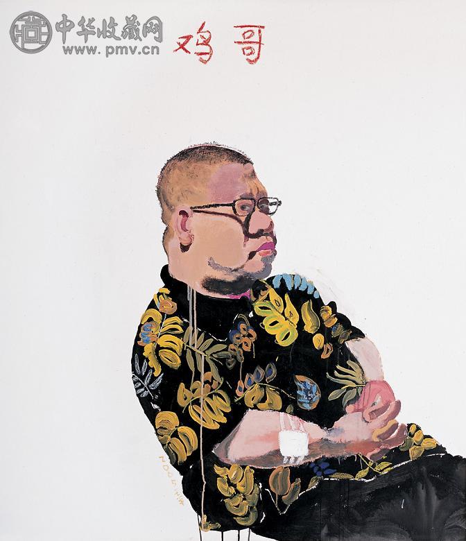 王玉平 鸡哥 布面油画