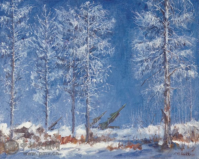 何孔德 1986年作 发射 油画布