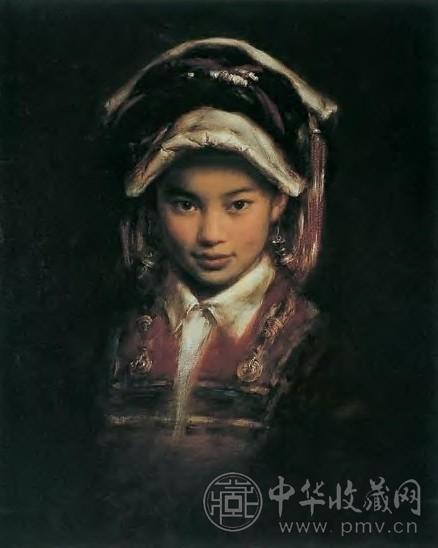 张利 1994年作 少女伊娜 布面