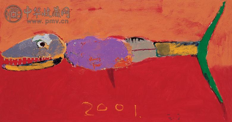 王玉平 鱼系列-红鱼 油画 画布