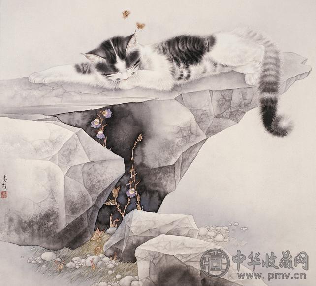 米春茂 春睡图(铜奖) 镜心 设色纸本