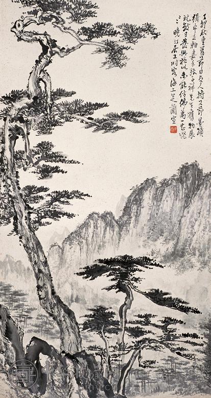 黄起凤 万壑苍松 立轴 水墨纸本
