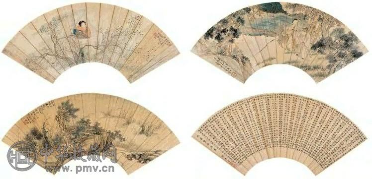 王敬铭 山水、人物 书法 册页 八开 水墨、设色洒金笺本