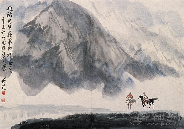 梁世雄 山水 镜心