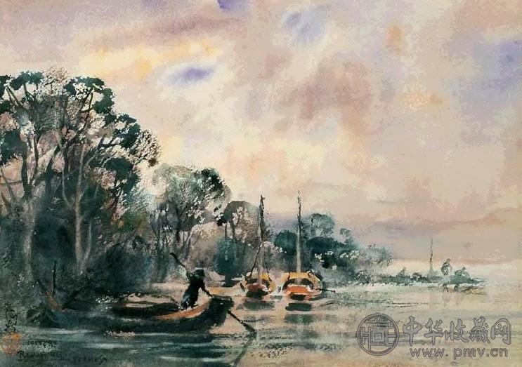 1953年 蓝荫鼎 风景 纸本