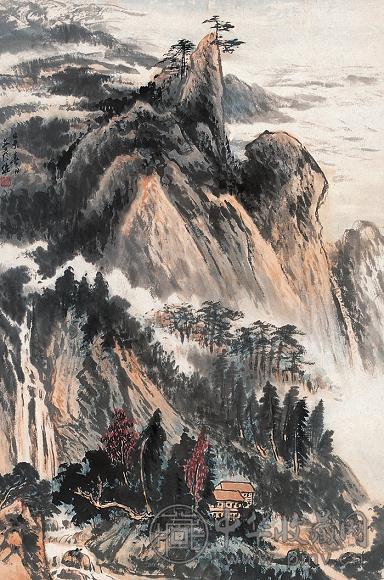 伏文彦 山水 立轴 纸本