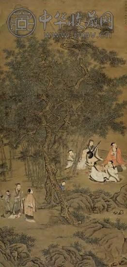 吴会 明 竹林七贤图 轴