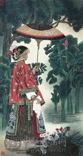 胡宁娜 盛装少女 镜心 纸本