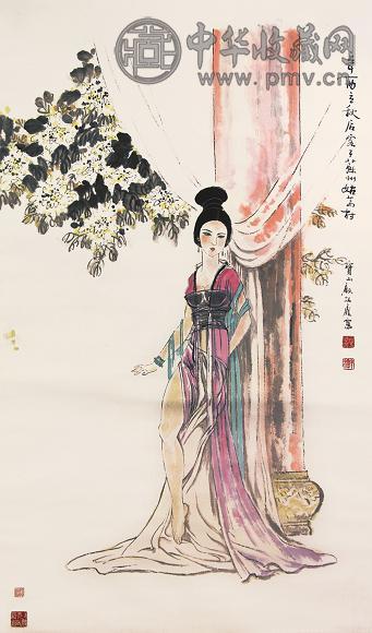 顾炳鑫 暇思图 立轴 设色纸本