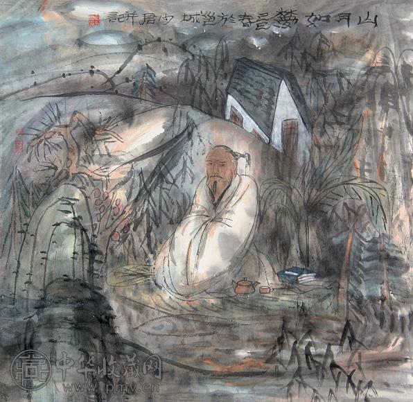 申少君 人物 镜心 设色纸本